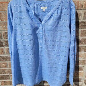 Talbots Blue Popover Size Large Petite